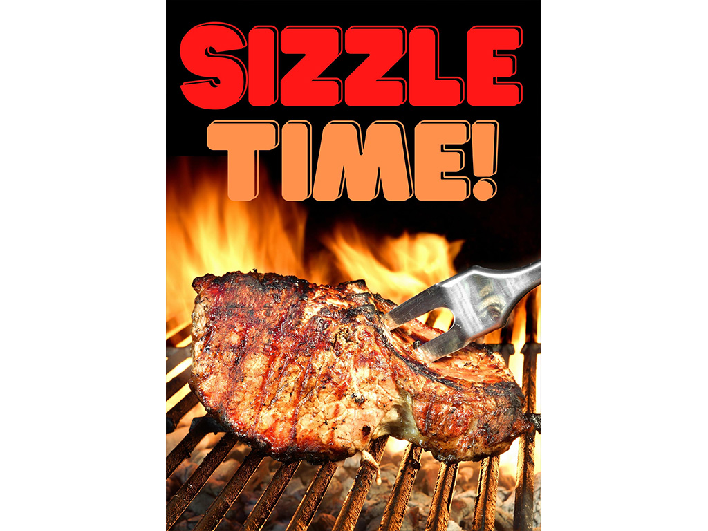 BBQ SIZZLE TIME A1 POSTER