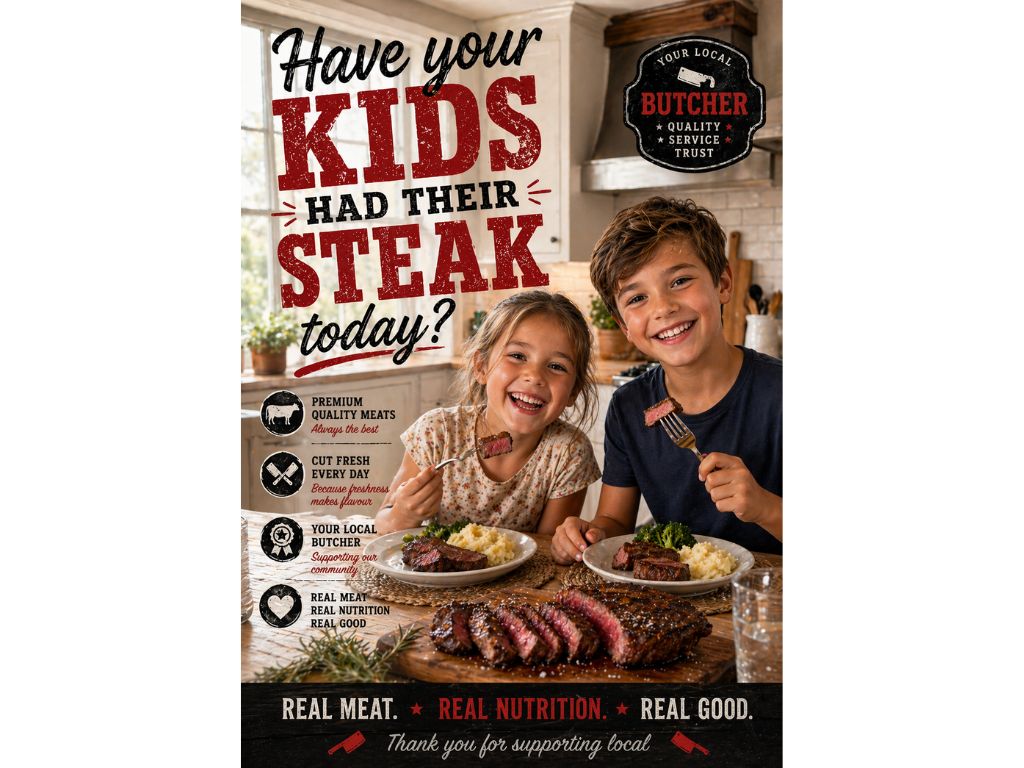 HAVE YOUR KIDS HAD THEIR STEAK TODAY