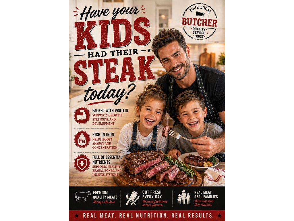 HAVE YOUR KIDS HAD THEIR STEAK TODAY