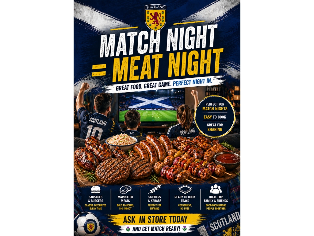 MATCH NIGHT = MEAT NIGHT SCOTLAND