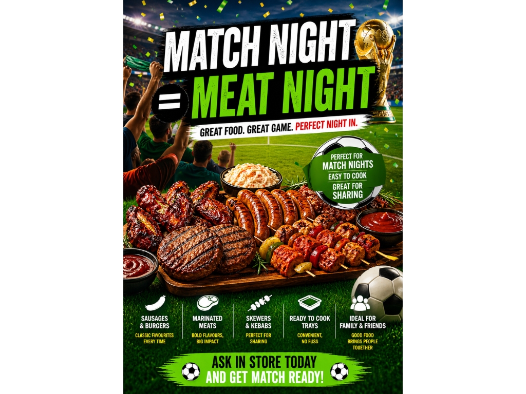 MATCH NIGHT = MEAT NIGHT - GREEN
