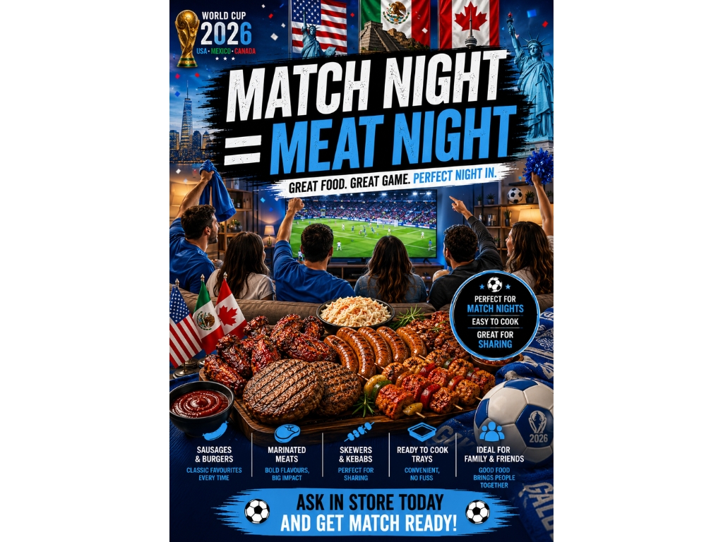 MATCH NIGHT = MEAT NIGHT - HOSTS BLUE