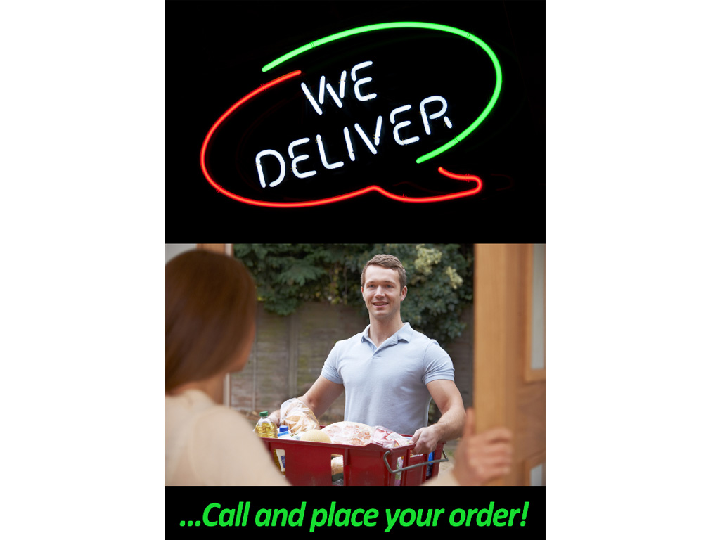 WE DELIVER POSTER A1 PORTRAIT