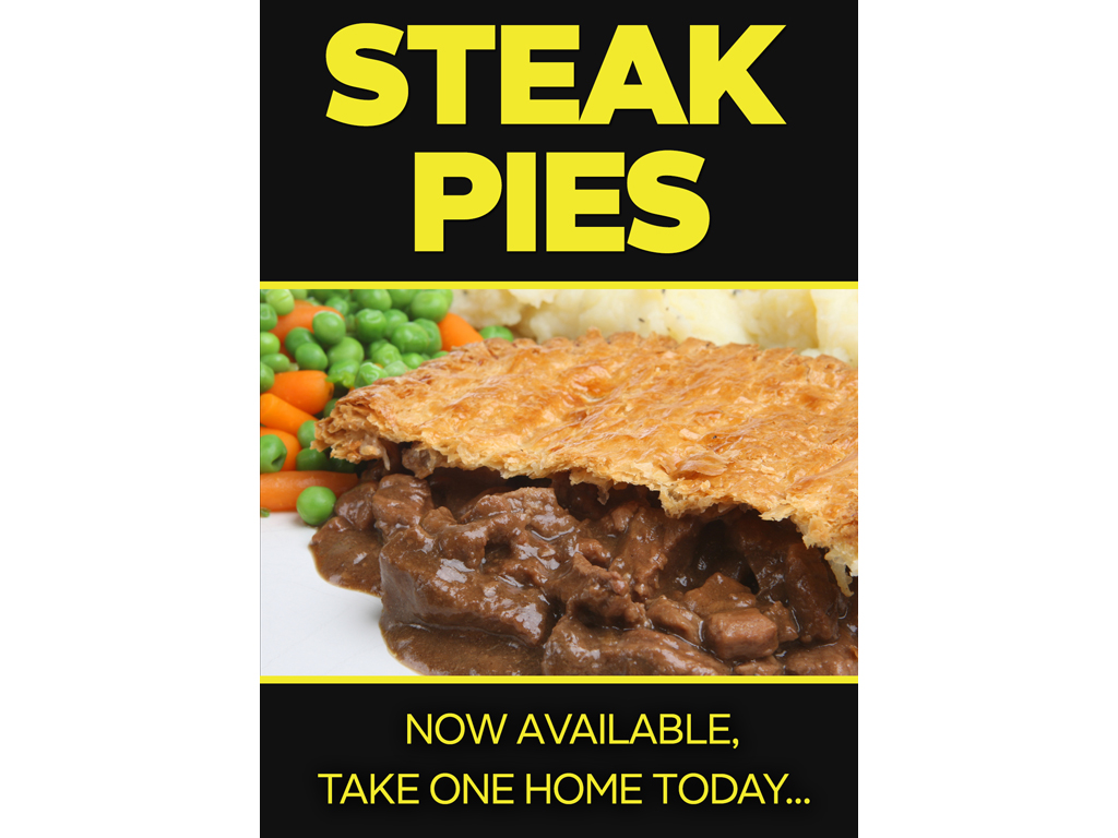 Steak Pies Poster Portrait