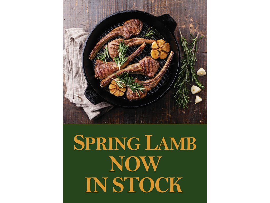 Spring Lamb Poster A1 Green