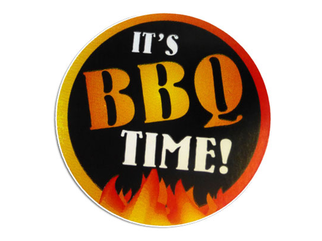 ITS BBQ TIME! SEASONAL CIRCLE LABELS 1000/ROLL