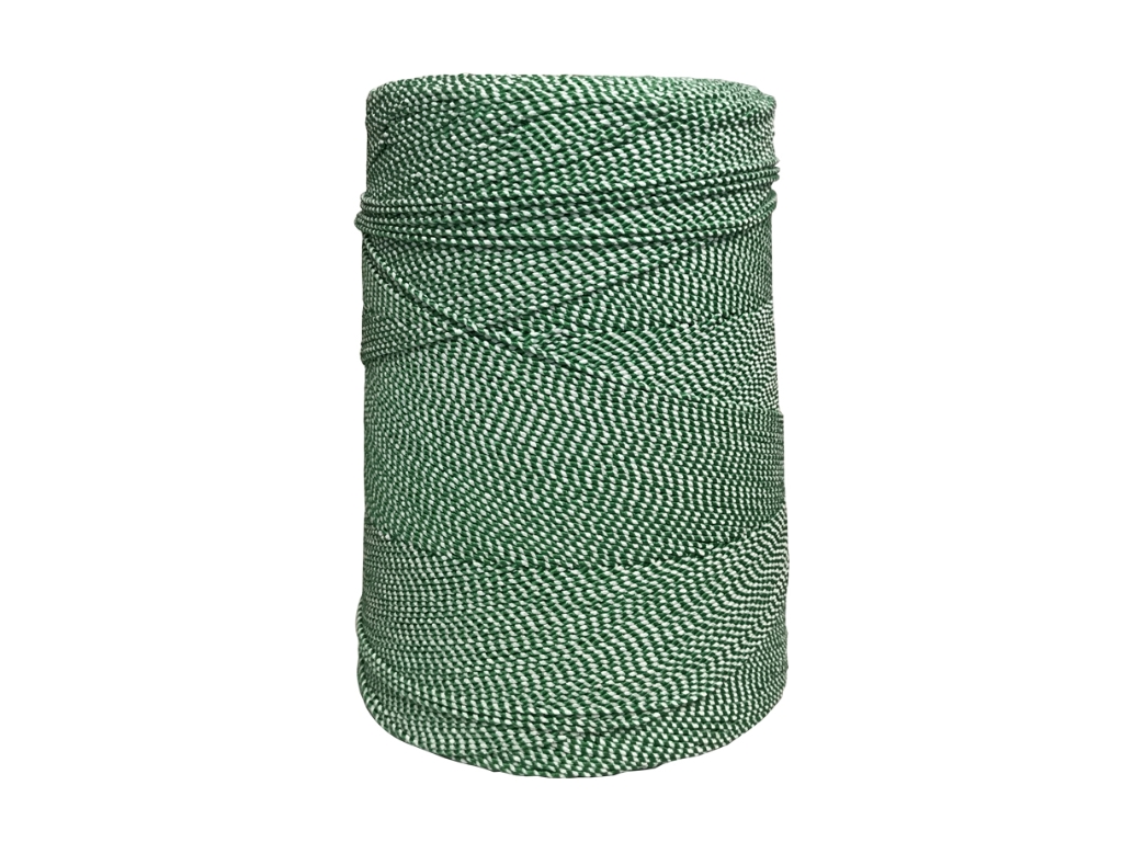 Green & White Elastic Twine 25 Cones Per Box