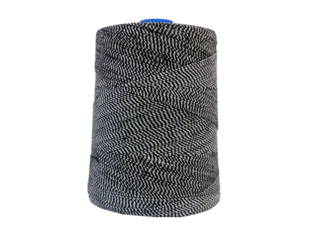 BLACK & WHITE ELASTIC TWINE 25 CONES PER BOX