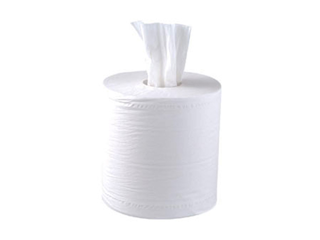 WHITE CENTREFEED 2 PLY 150M 6 ROLLS/PACK