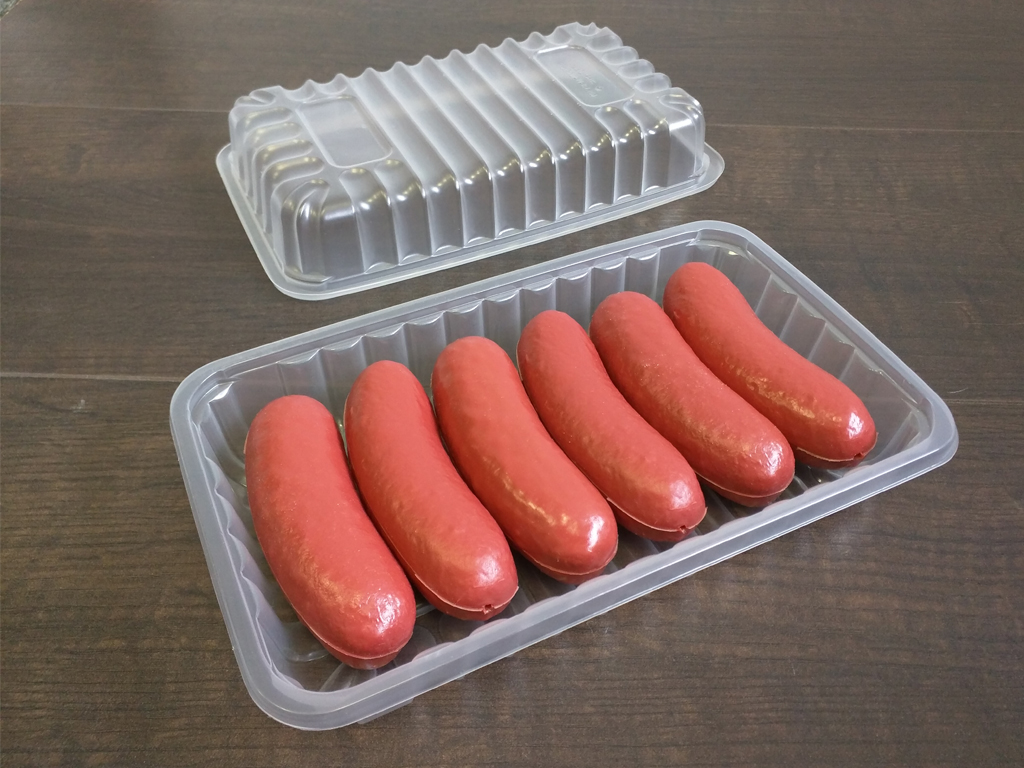 H3-35 Sausage Tray Clear PP 444/PACK