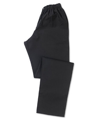 BLACK DRAWSTRING CHEF TROUSERS MEDIUM