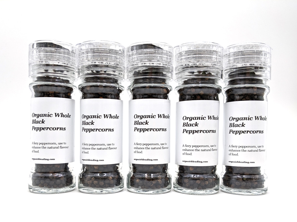 Organic Whole Black Peppercorns 5 X 55G Case