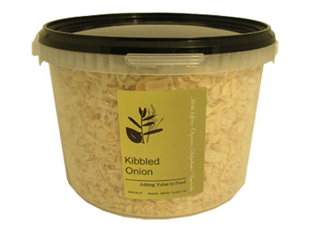 Kibbled Onion 1.0 Kg Clear Pail