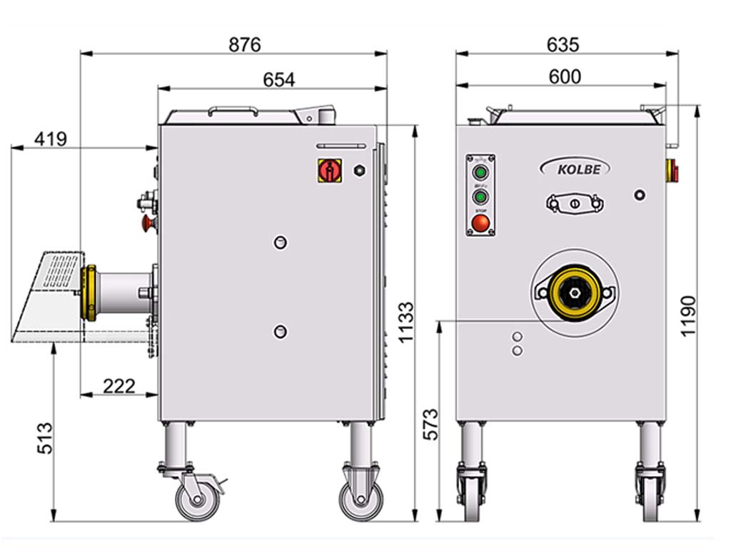 Kolbe Mixer Grinder Mwk 32-45 3PH 4HP