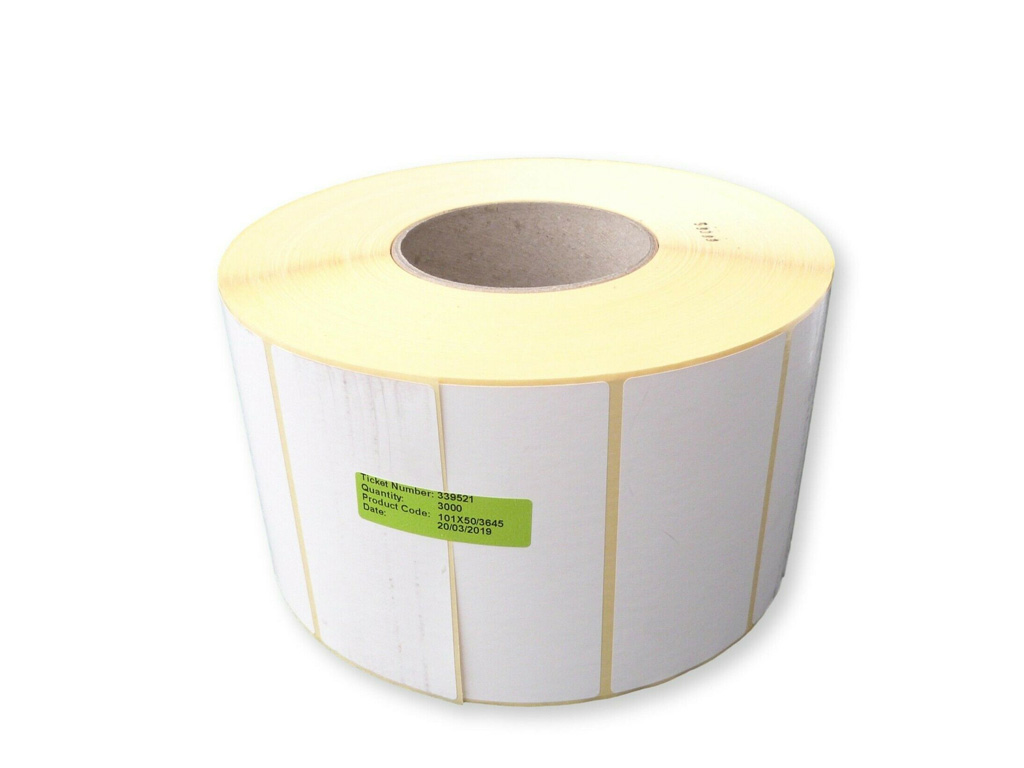 White Paper Dt Labels 100MM X 50MM 3000/ROLL