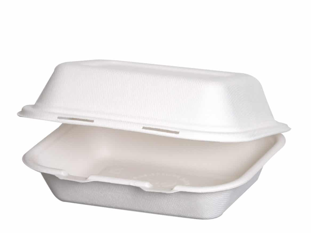 BIO WHITE CLAMSHELL 8" x 6" 300 PER BOX