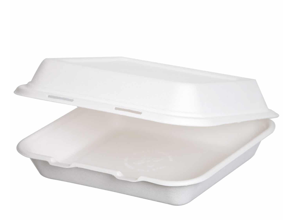 Bio White Clamshell 9" X 8" 200 Per Box