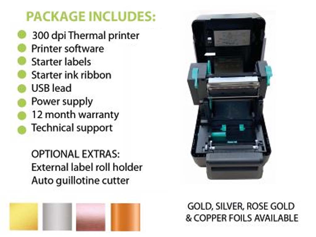 Thermal Transfer Printer 300DPI - Inc. Cutter