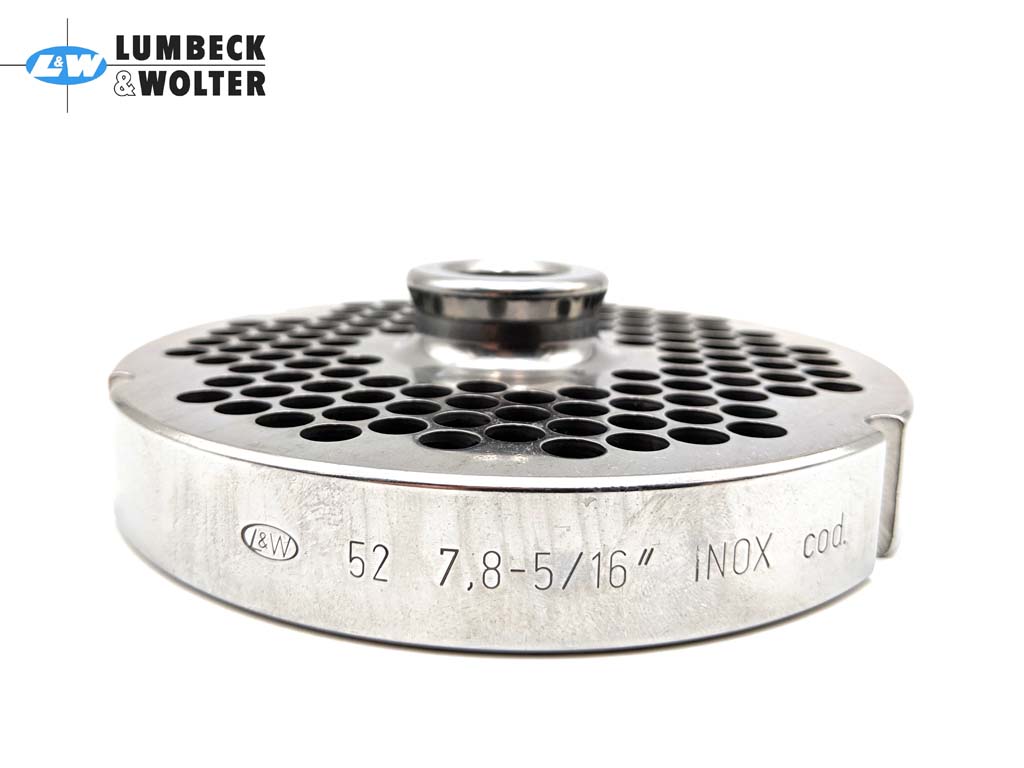 52 Mincer Plate 8MM With Hub L&W