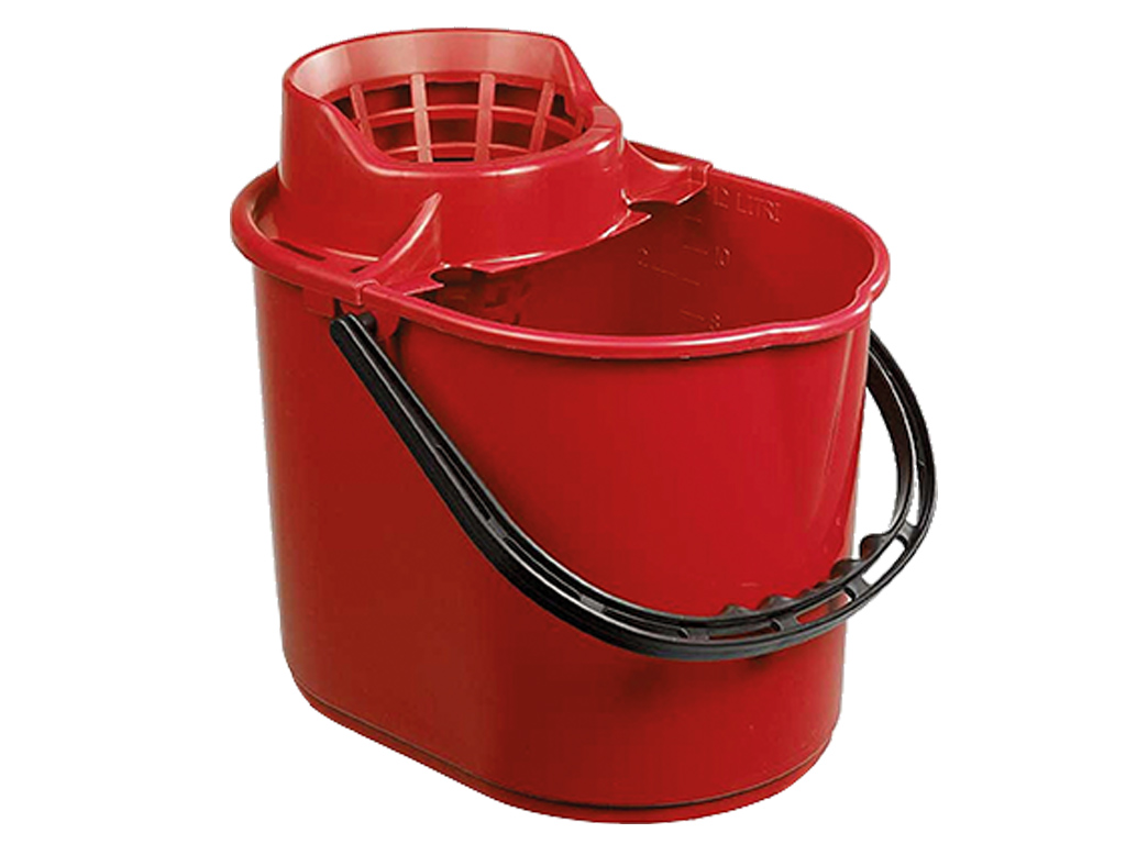 12 LITRE MOP BUCKET RED WITH RINGER