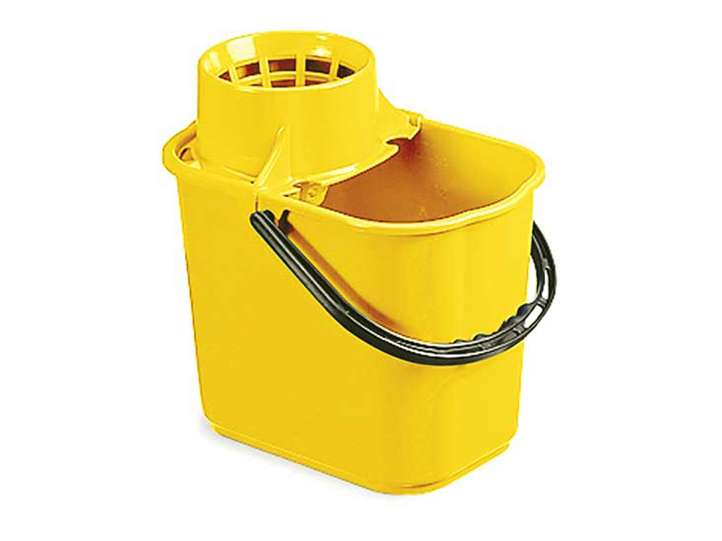 12 Litre Mop Bucket Yellow With Ringer