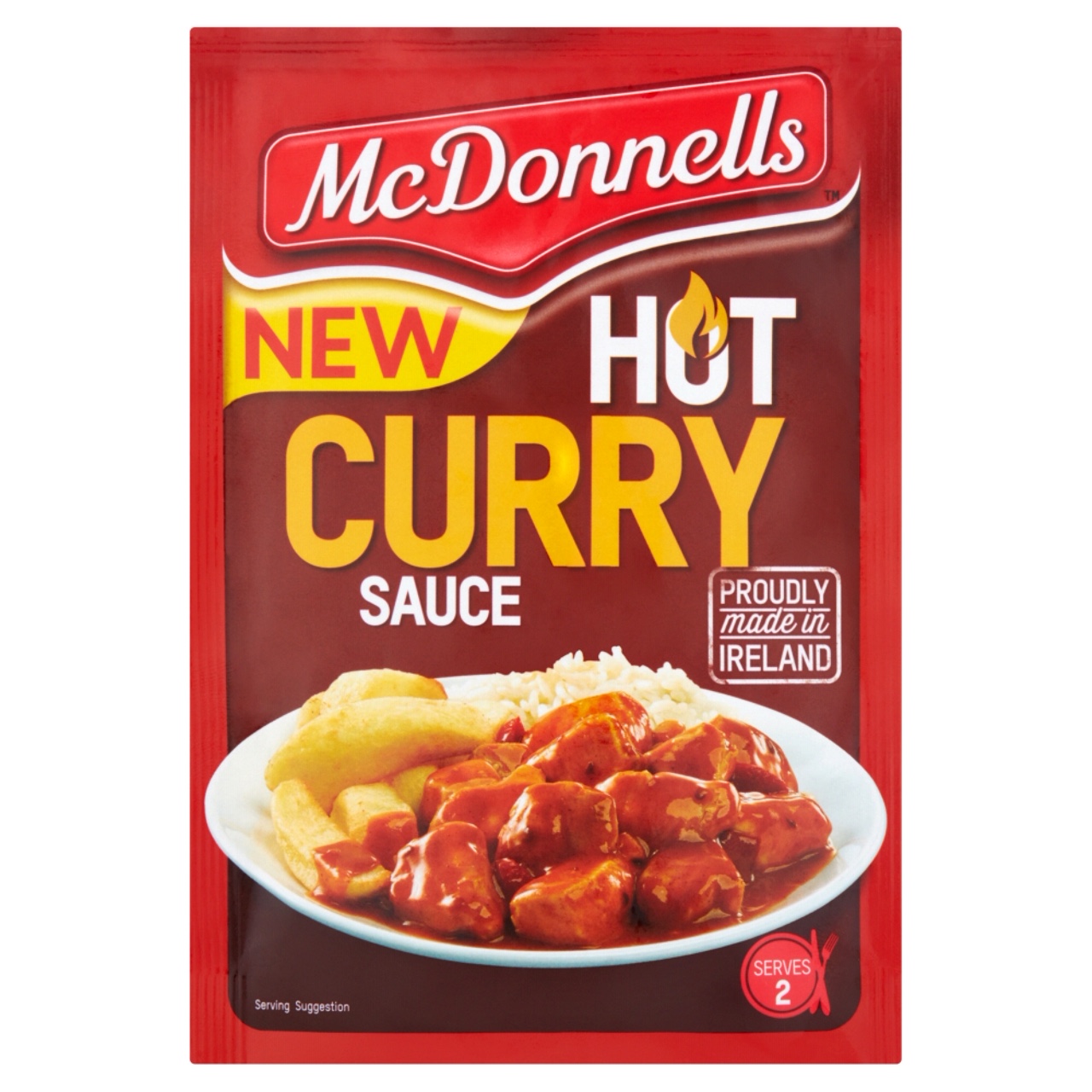 MCDONNELLS HOT CURRY SAUCE 12 X 50G SACHETS