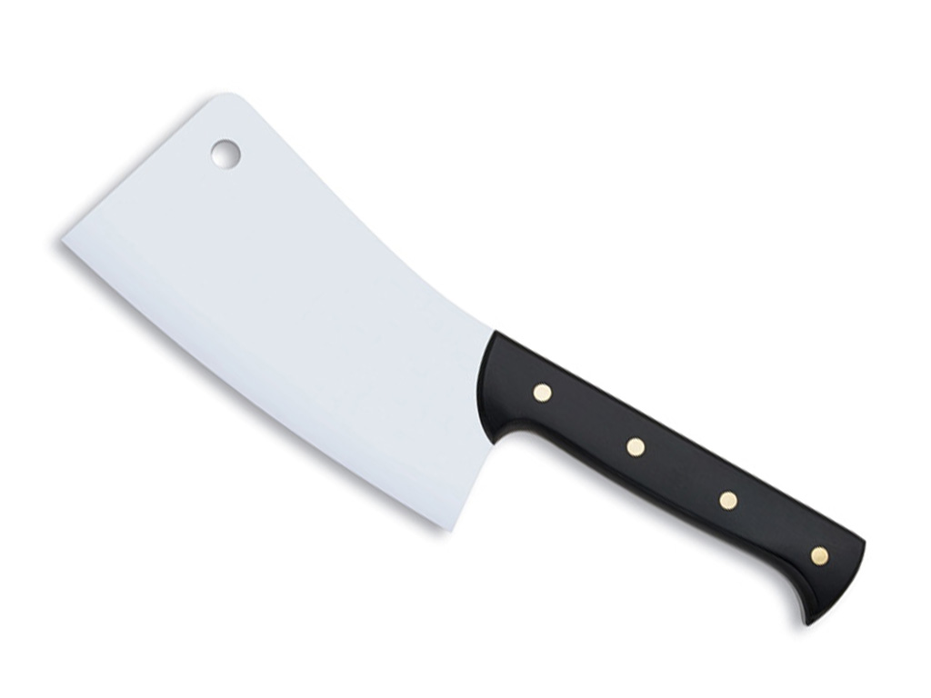 8" Cleaver Black Handle