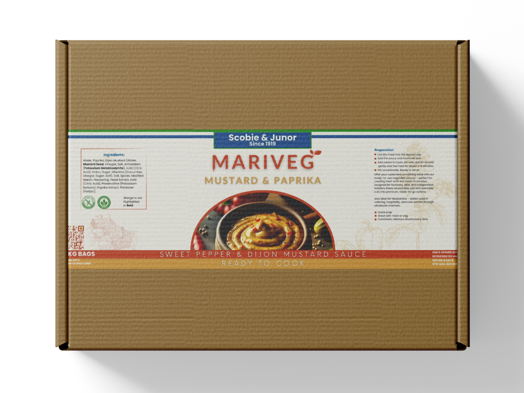 MARIVEG MUSTARD & PAPRIKA 2X1KG PACKS/BOX