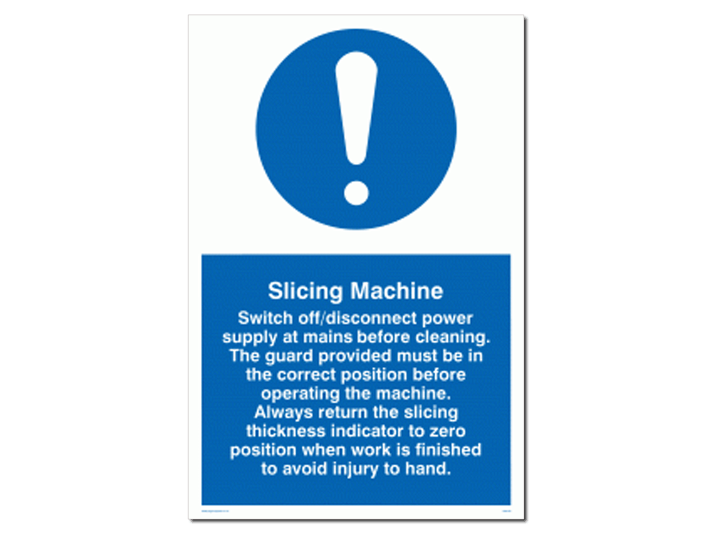 SLICING MACHINE A3 WALL SIGN