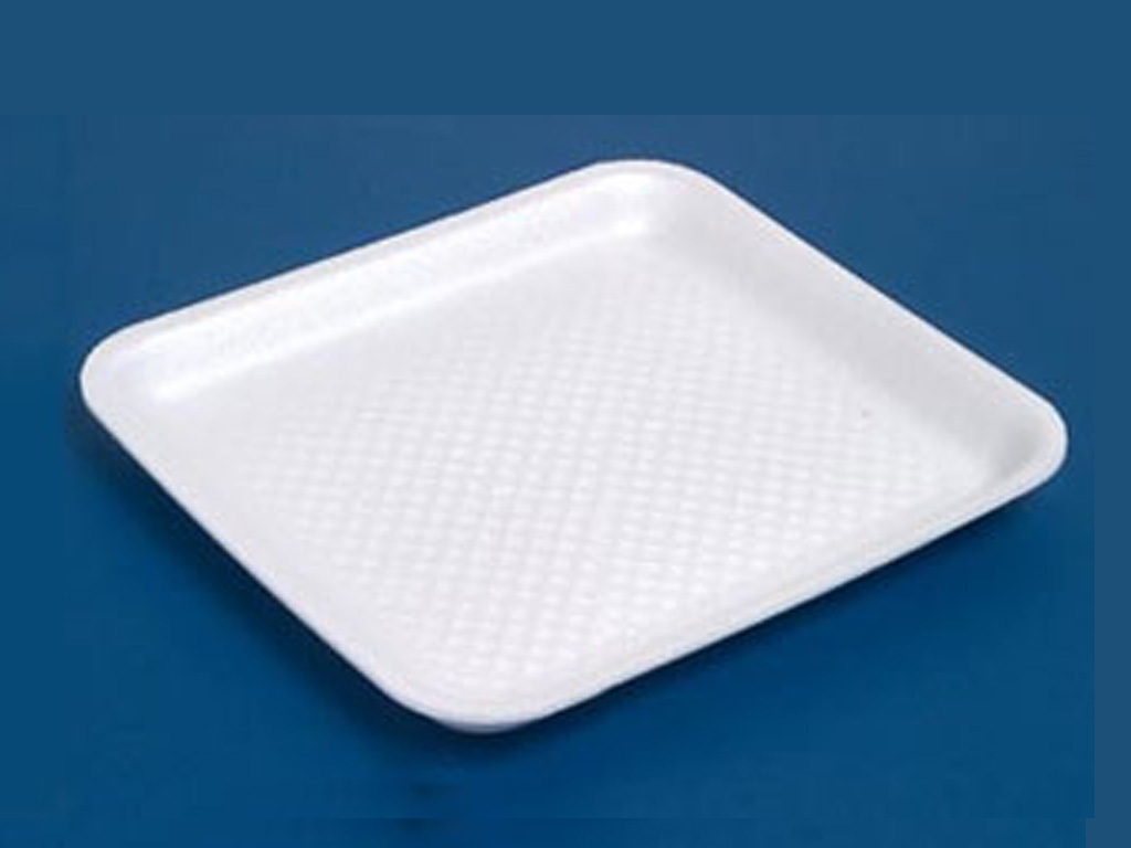 1D WHITE EPS TRAY 500/PACK