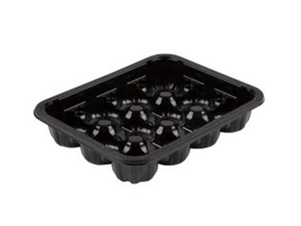 MEATBALL TRAY BLK R2-37C1 RPET/PE 310 TRAYS/PACK