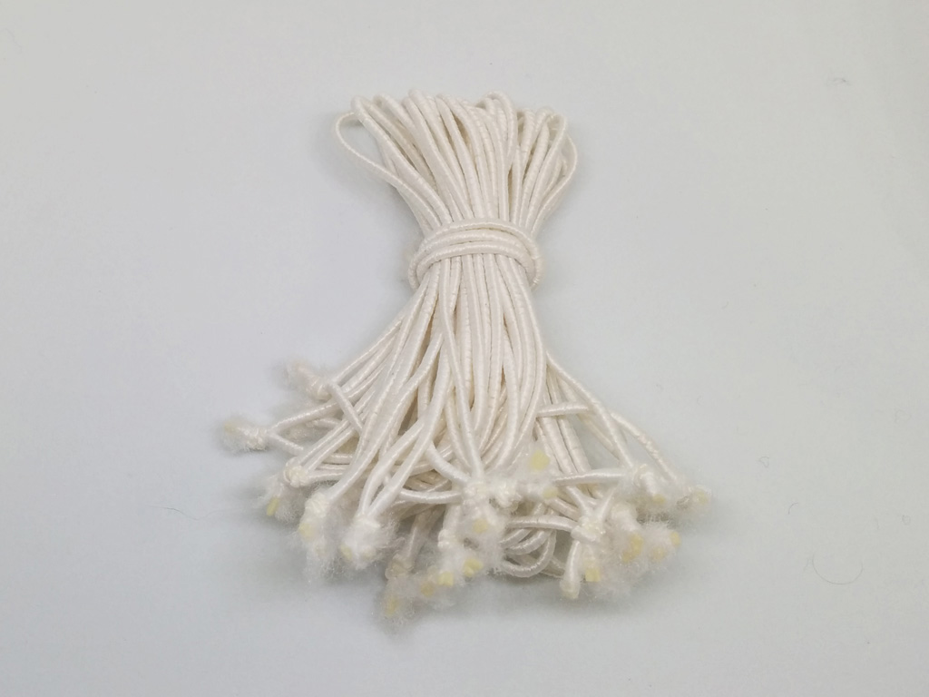 Elasticated Meat Ties White 4.5CM  1000 Per Bag