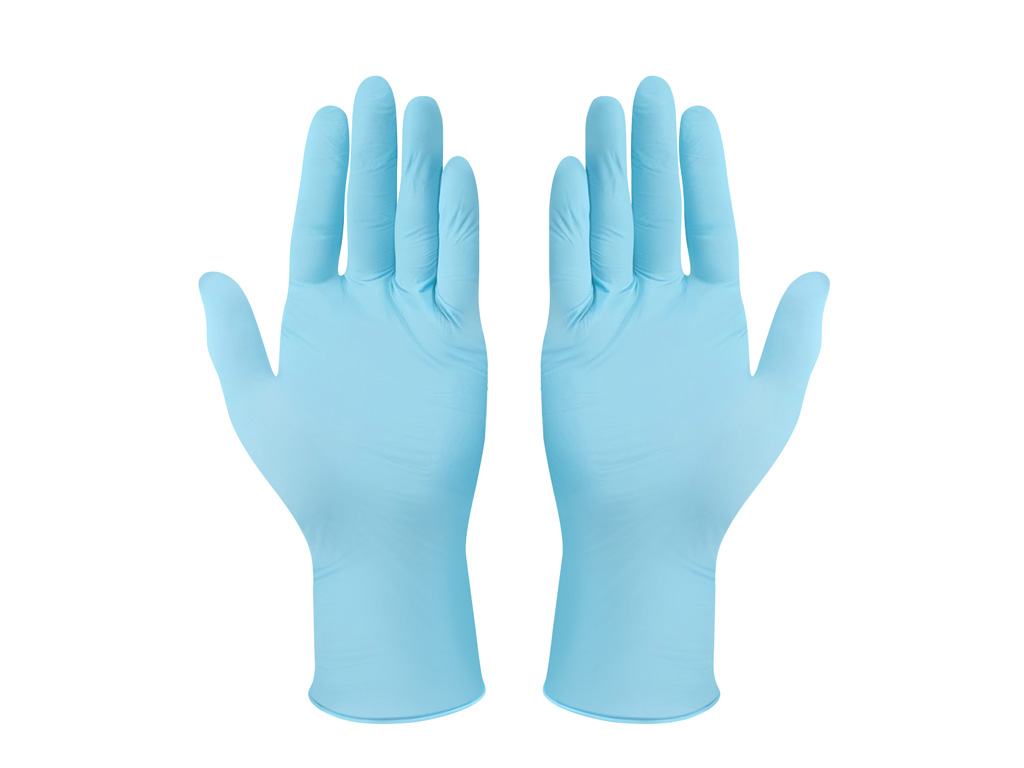 BLUE NITRILE RUBBER GLOVE SMALL  100 / PACK