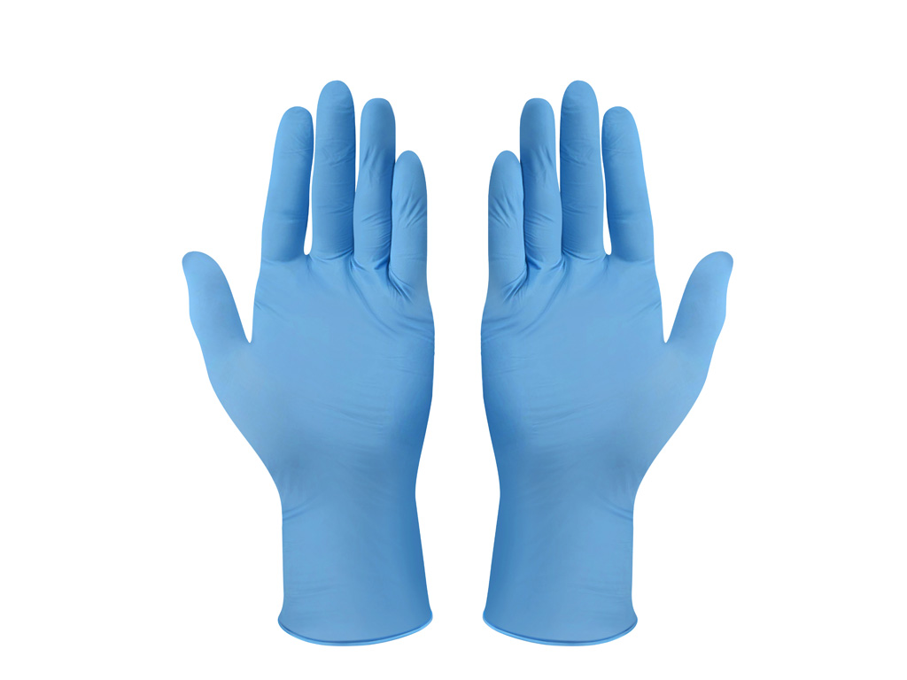 Blue Pf Vinyl Glove Medium 100 / Pack