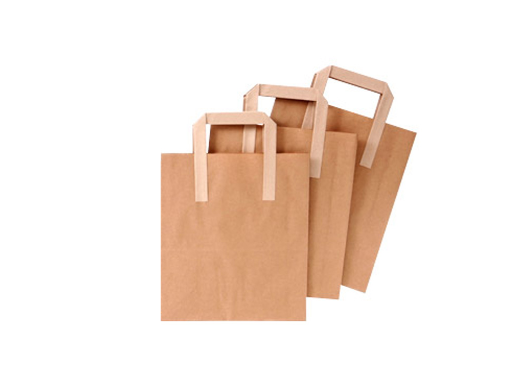 Take Away Brown Kraft Bag 7X10.5X8.5" 250/BOX (rec)