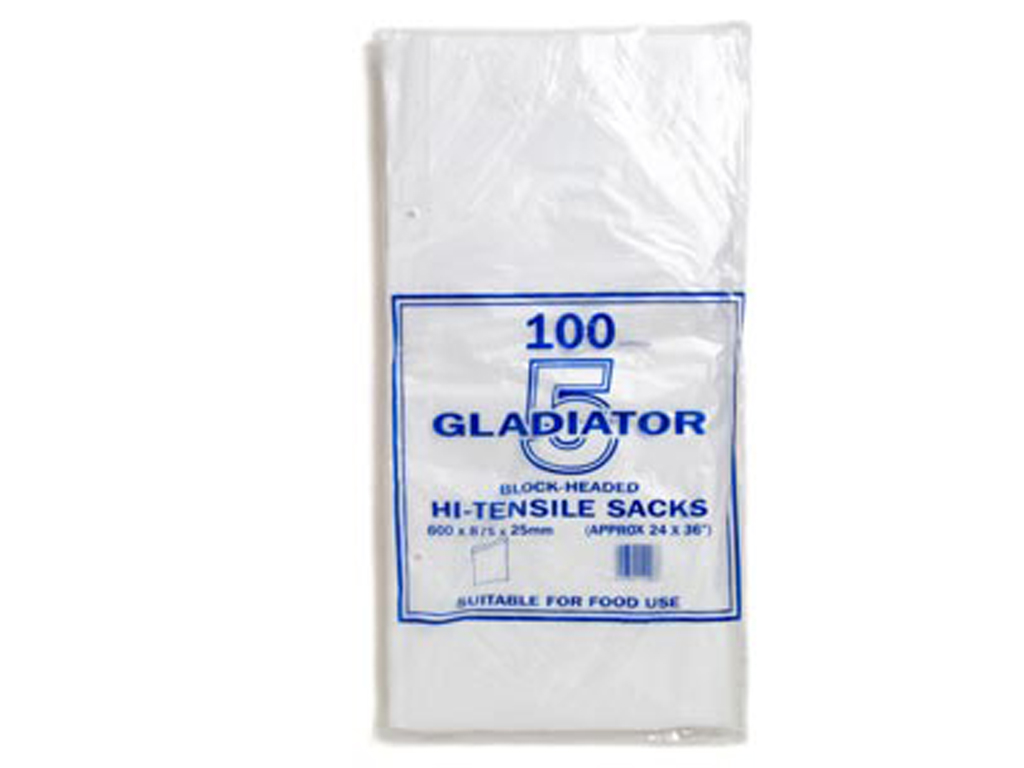 Hi Tensile Clear Sack 24" X 36" 100/PACK