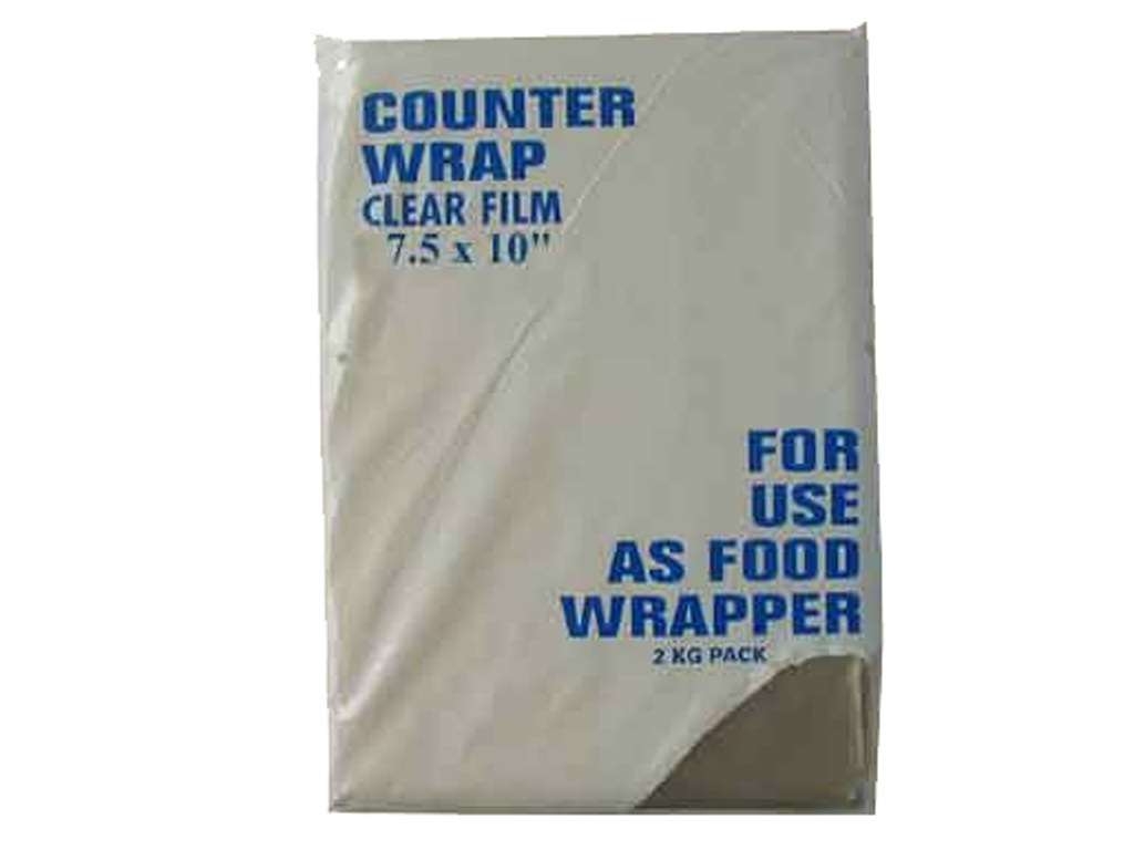 COUNTER WRAP - CLEAR 7.5" x 10"