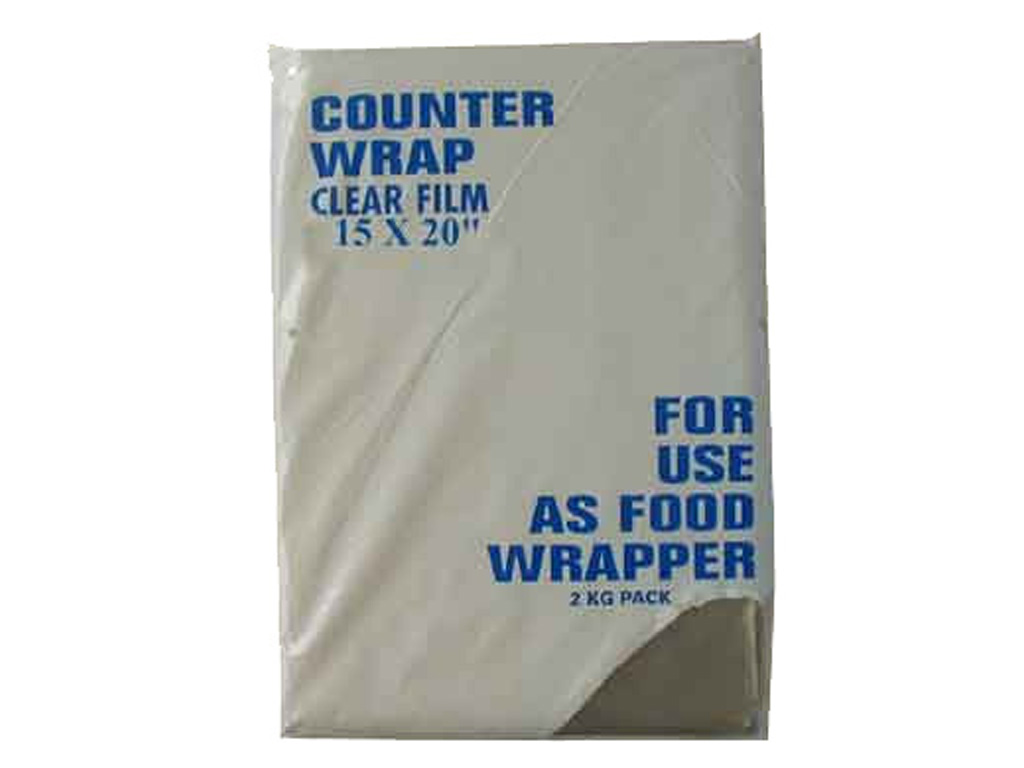 COUNTER WRAP - CLEAR 15" X 20"