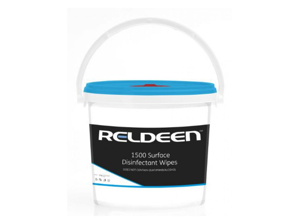RELDEEN SURFACE WIPES ALCOHOL FREE 1500/ PAIL