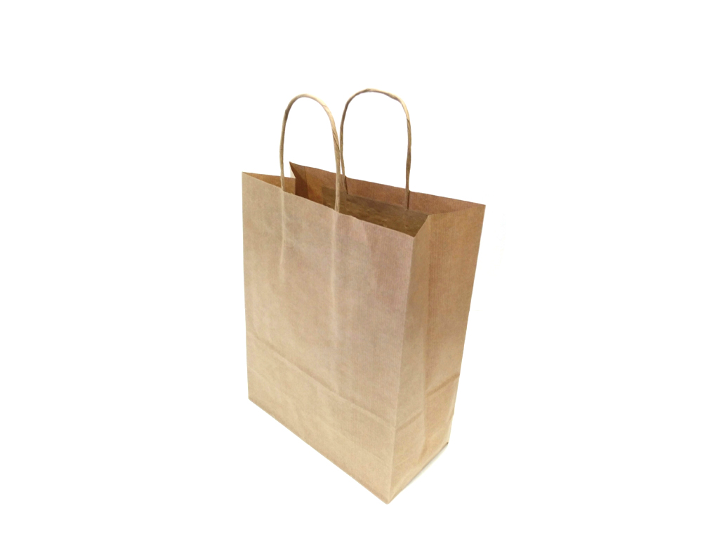 Twist Handle Paper Bag 9.5X4X12"  Brown 200/BOX