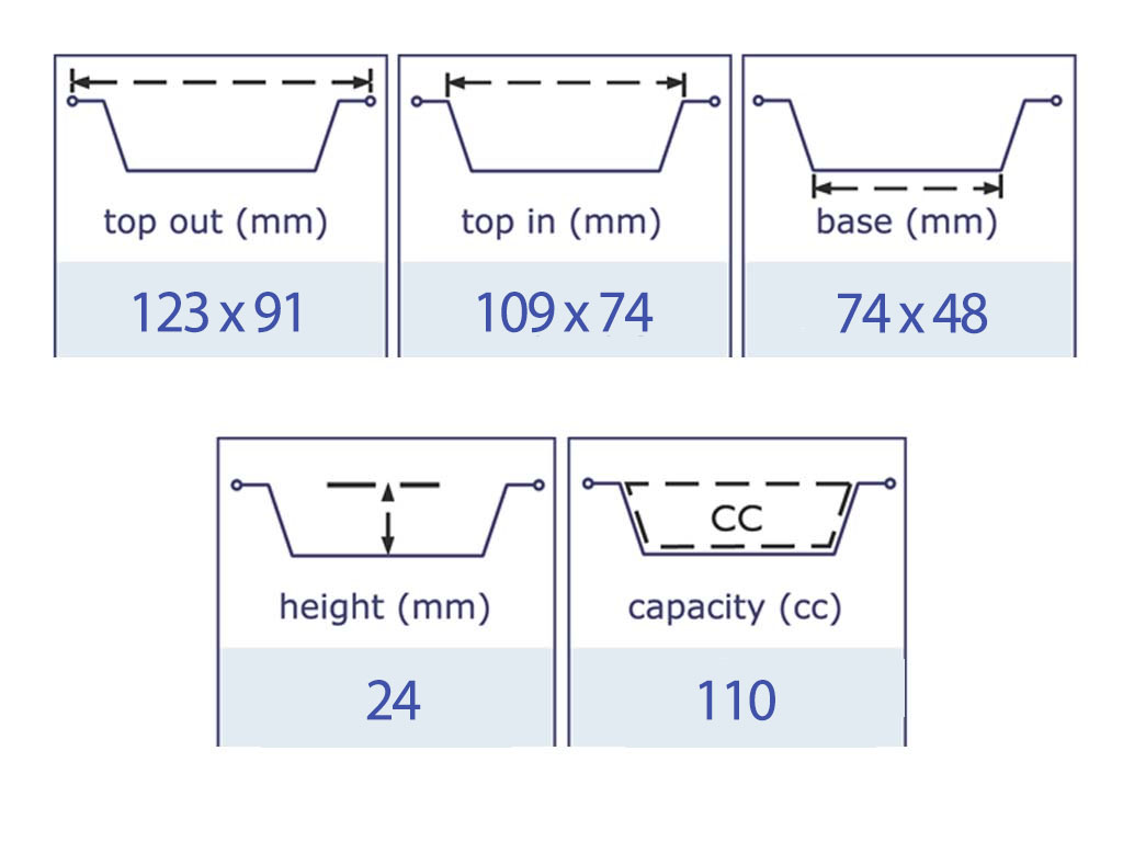 Individual Pie Ashet 123X91X24  3500/CASE