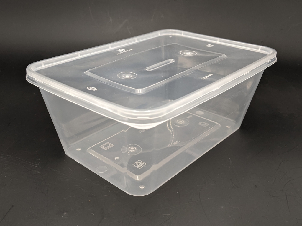 Microwaveable Container & Lid 1000CC  250 Per Box