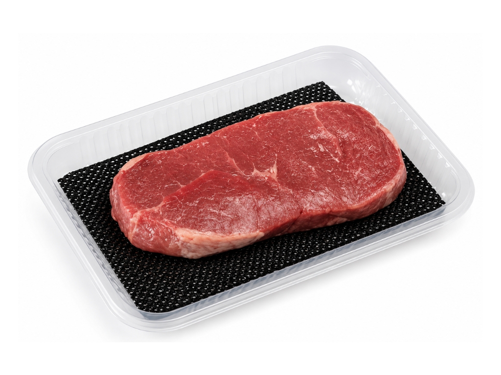 MEATPAD PLUS BLACK 75X120MM 3000/BOX