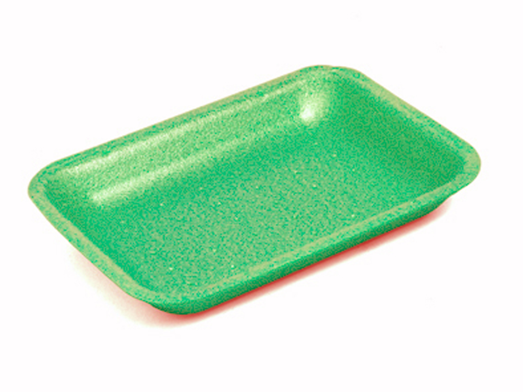 GREEN  EPS TRAY D2 178X133X25MM 500/PACK
