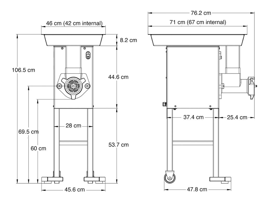 Medoc TM32 Mincer 3PH 3HP With Stand