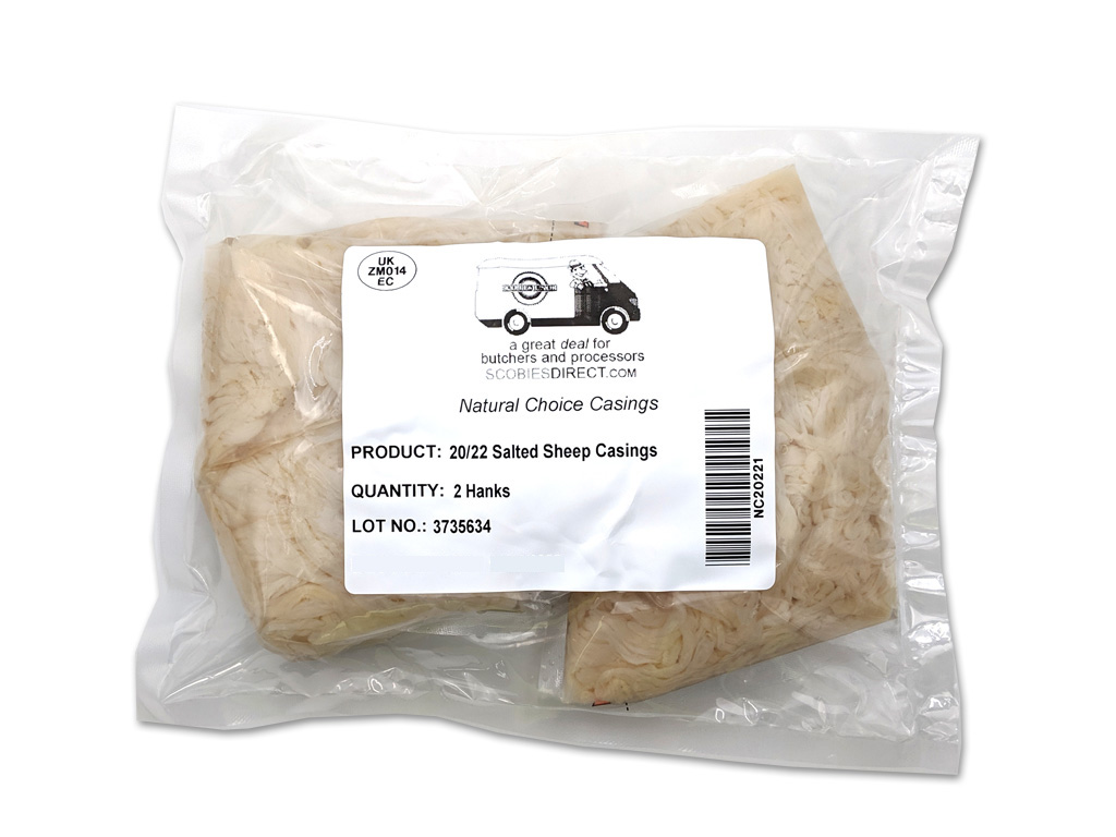 NATURAL CHOICE SHEEP CASING 20/22 2 HANKS/PK