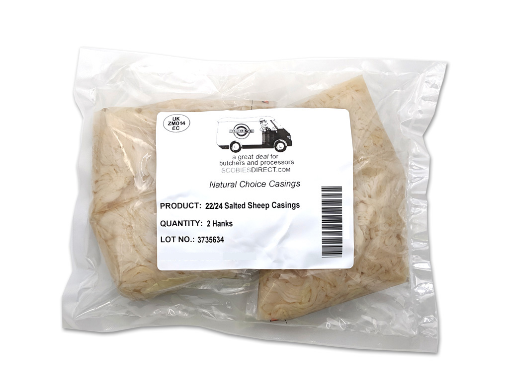 NATURAL CHOICE SHEEP CASING 22/24 2 HANKS/PACK