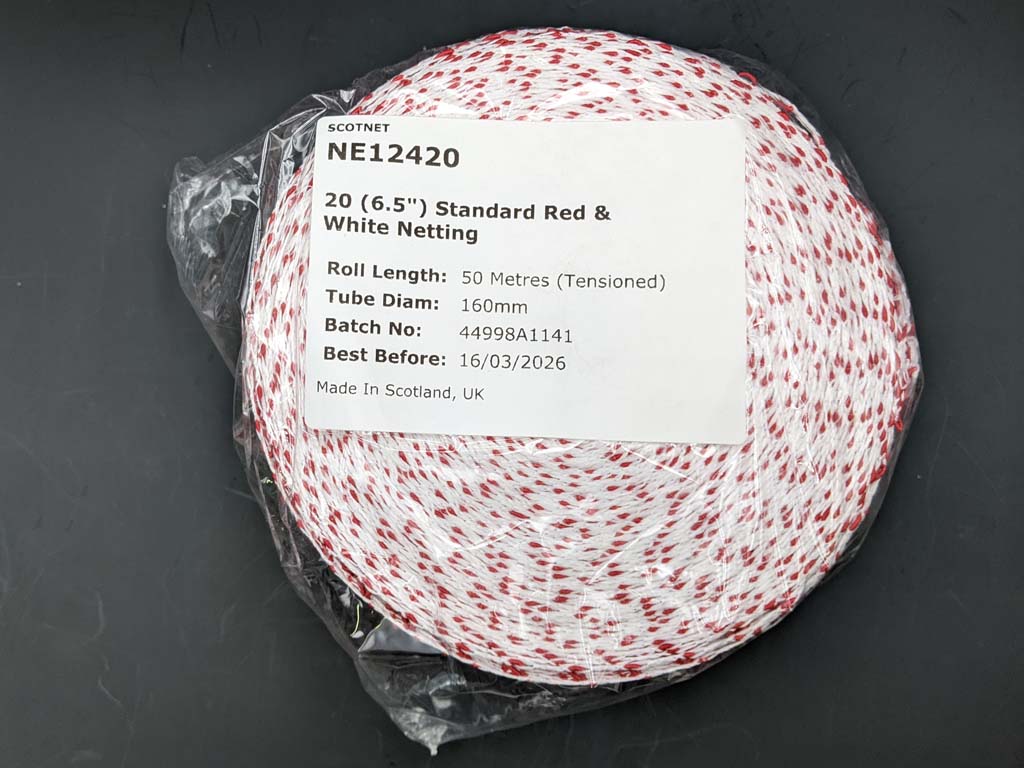 20 (6.5") Standard Red & White Netting