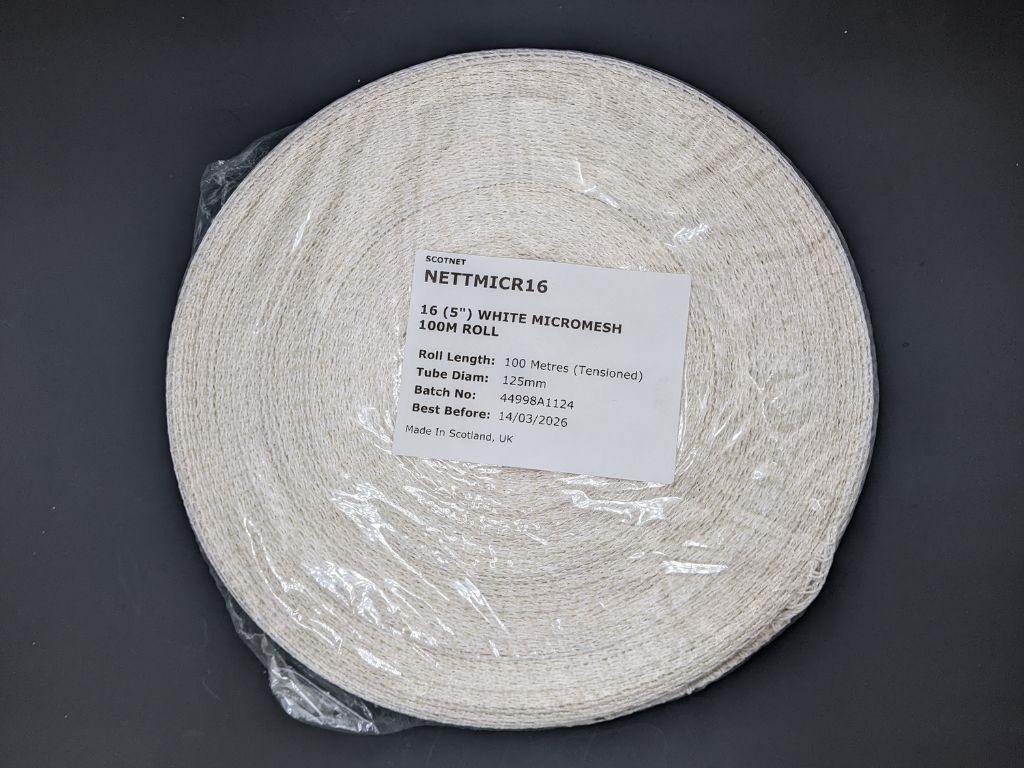 16 (5")  White Micromesh 100M Roll