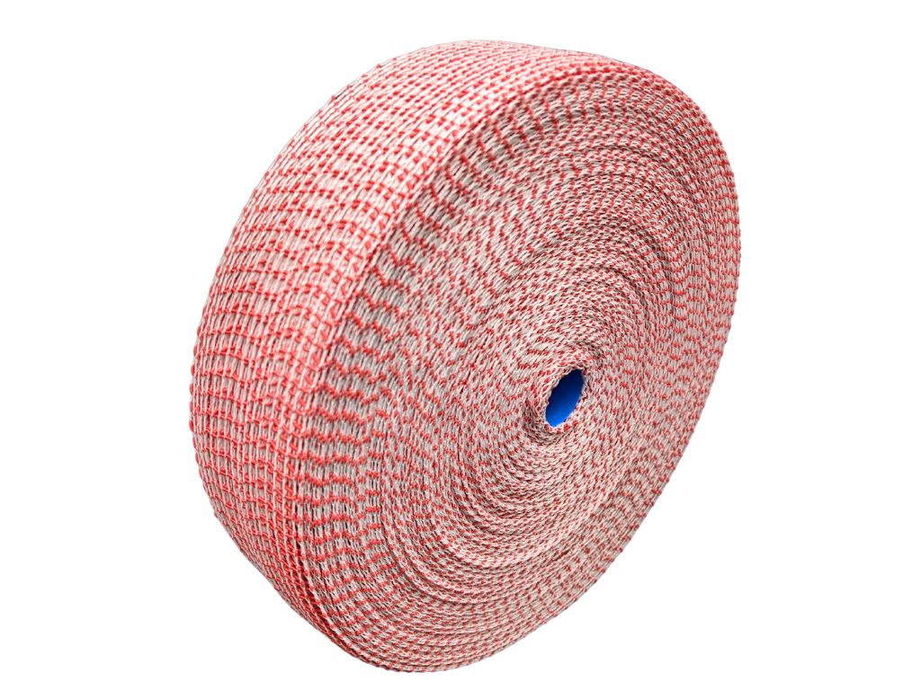 18 (6'')  Red & White Micromesh Netting 100M